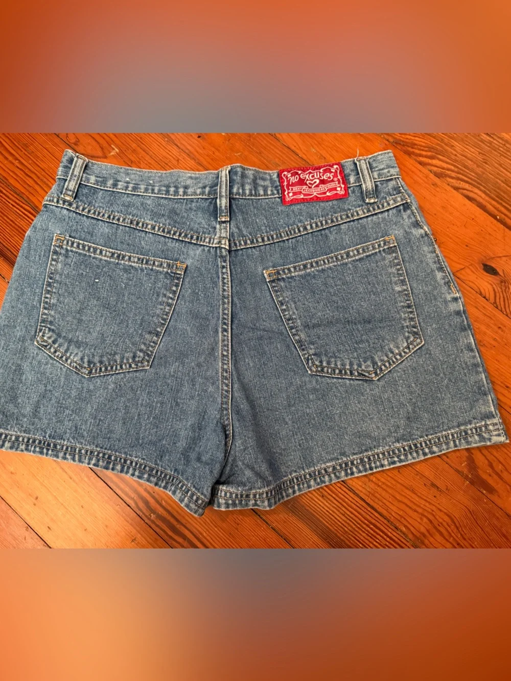 Embroidered Butterfly Denim Shorts